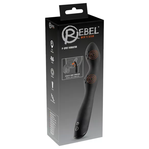 Rebel - prostatavibrator med 2 motorer - sort