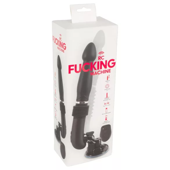 You2Toys - sexmaskine med fjernbetjening - genopladelig vibrator - sort