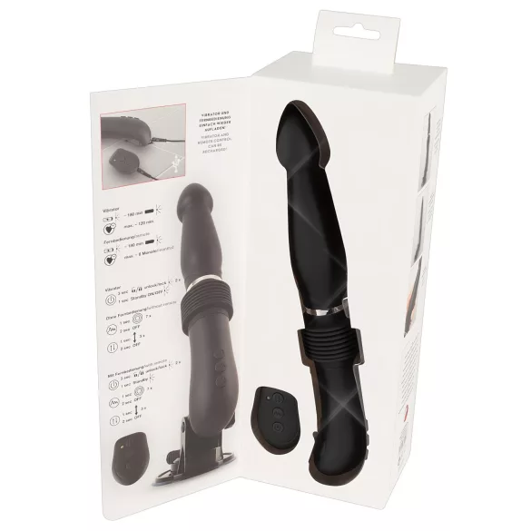 You2Toys - sexmaskine med fjernbetjening - genopladelig vibrator - sort