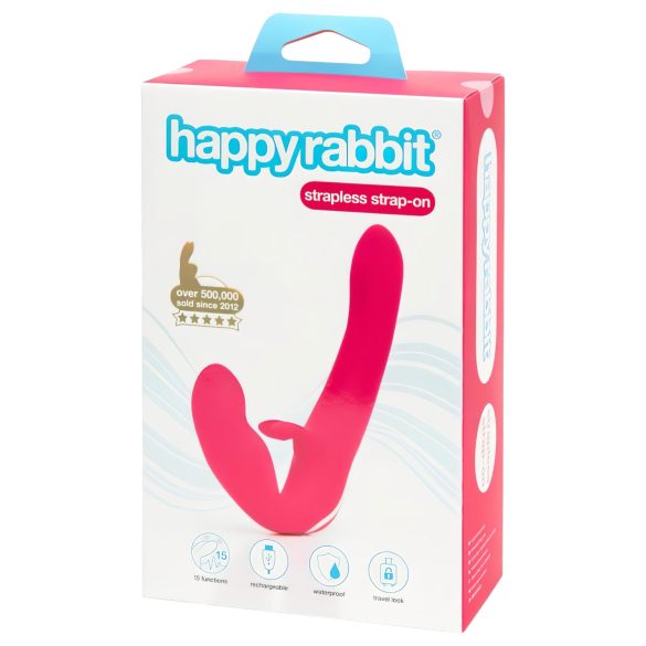 Happyrabbit - strapless strap-on vibrator - pink