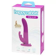 Happyrabbit - strap-on vibrator med kanin - lilla