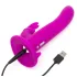Happyrabbit - strap-on vibrator med kanin - lilla