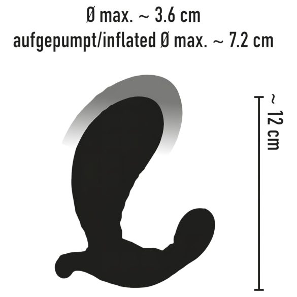 You2Toys - fjernbetjent oppustelig vibrator - sort