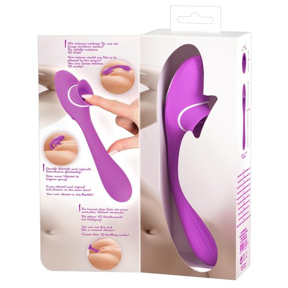 You2Toys - 2i1 vibrator - genopladelig - lilla