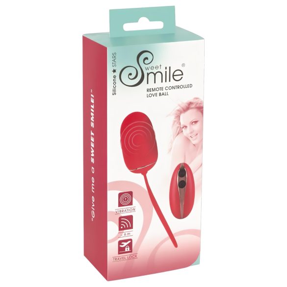SMILE Love Ball - genopladelig, trådløs vibrationsæg (rød)