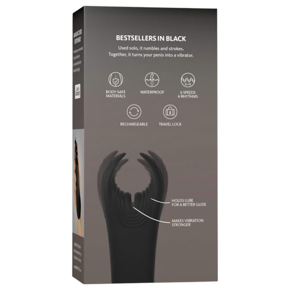 Fun Factory Manta - penissleeve-vibrator (sort)