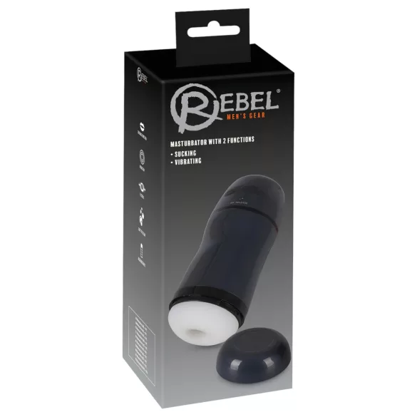 Rebel - masturbator med sug og vibration - sort