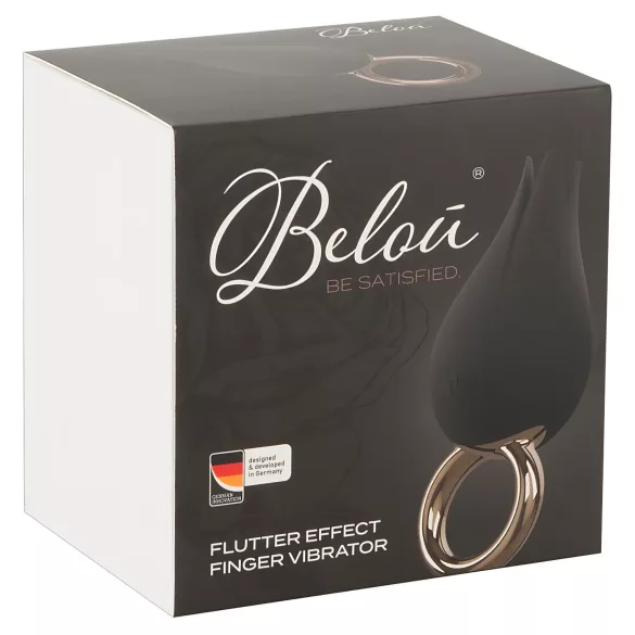 Belou - klitorisvibrator med genopladeligt batteri - vandtæt - sort