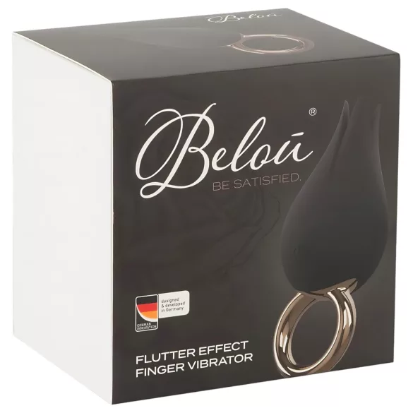 Belou - klitorisvibrator med genopladeligt batteri - vandtæt - sort