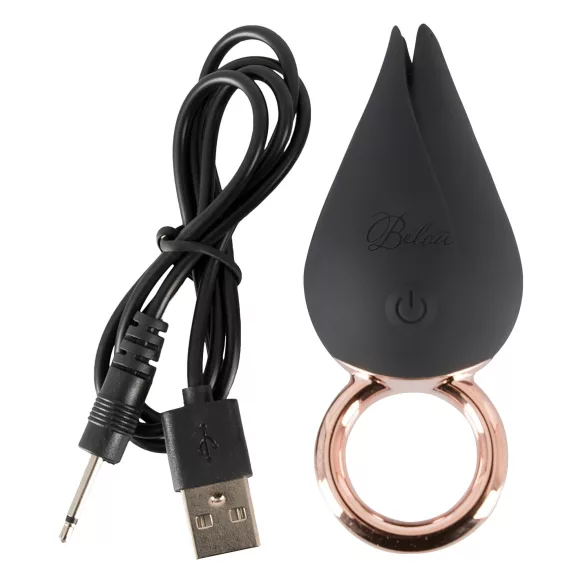 Belou - klitorisvibrator med genopladeligt batteri - vandtæt - sort