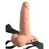 Fetish Strap-On 6 - hul strap-on dildo med vibrator - natur