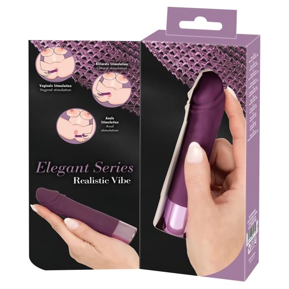 You2Toys Elegant Realistisk - genopladelig, vandtæt vibrator (lilla)