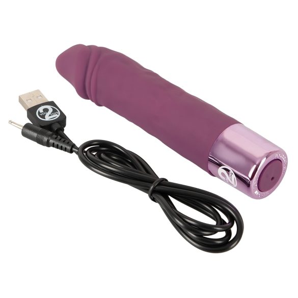 You2Toys Elegant Realistisk - genopladelig, vandtæt vibrator (lilla)