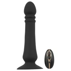   Black Velvets - anal vibrator med stød - genopladelig - sort