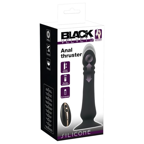 Black Velvet - genopladelig, pulserende anal vibrator (sort)