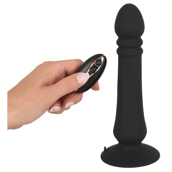Black Velvet - genopladelig, pulserende anal vibrator (sort)