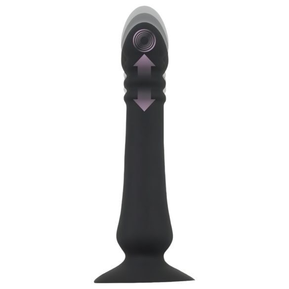 Black Velvet - genopladelig, pulserende anal vibrator (sort)