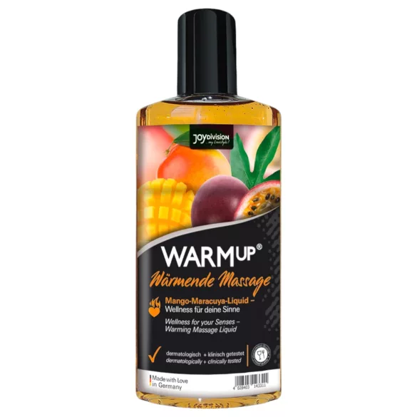 JoyDivision - varmende massageolie - mango-passionfrugt - 150ml