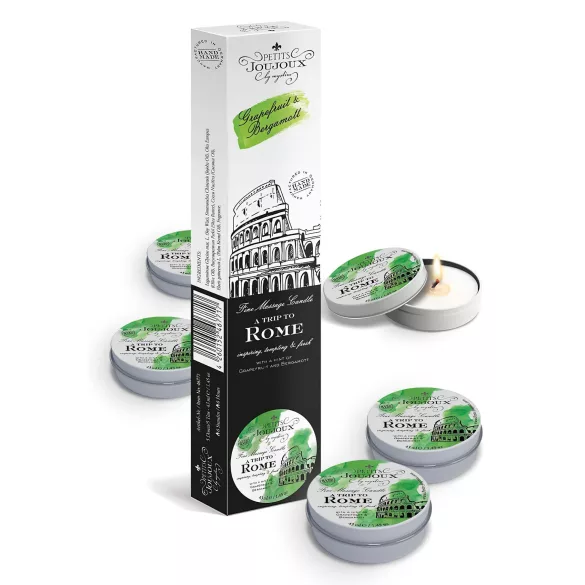 Petits Joujoux - massage stearinlys - grapefrugt/bergamot - 5x43ml
