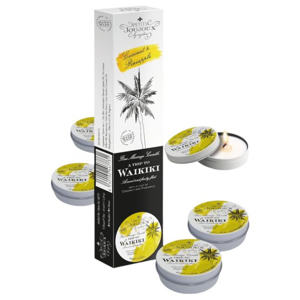 Petits Joujoux - massagelys - kokos-ananas duft - 5x43ml