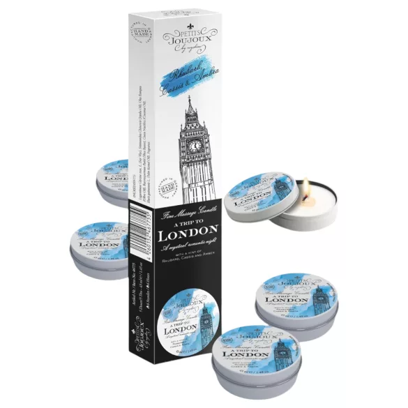 Petits Joujoux - massagelys - rabarber/amber duft - 5x43ml