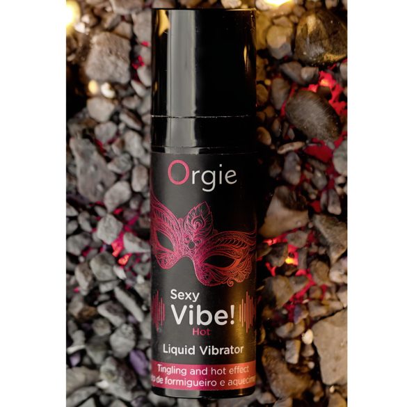 Orgie - flydende vibrator - varmende, jordbærsmag - 15ml