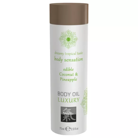 HOT - Shiatsu Luxury - spiselig massageolie - kokos-ananas (75 ml)