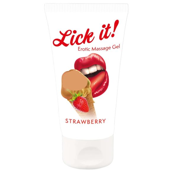 Lick it! - spiselig glidecreme - jordbærsmag - 50ml