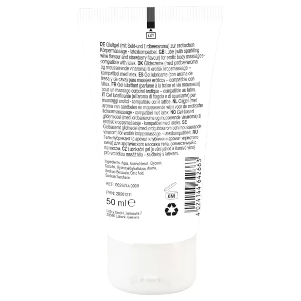 Lick it! - spiselig glidecreme - champagne-jordbær - 50ml