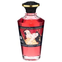 Shunga - varmende massageolie - champagne jordbær - 100ml