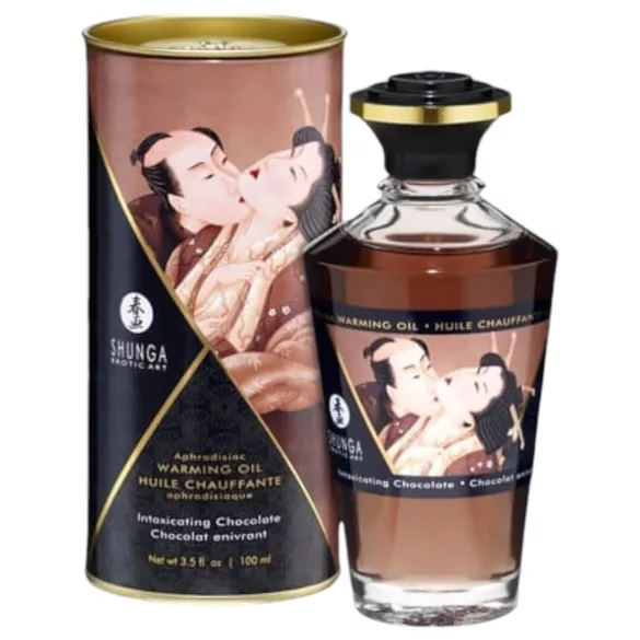 Shunga - varmende massageolie - chokolade - 100ml