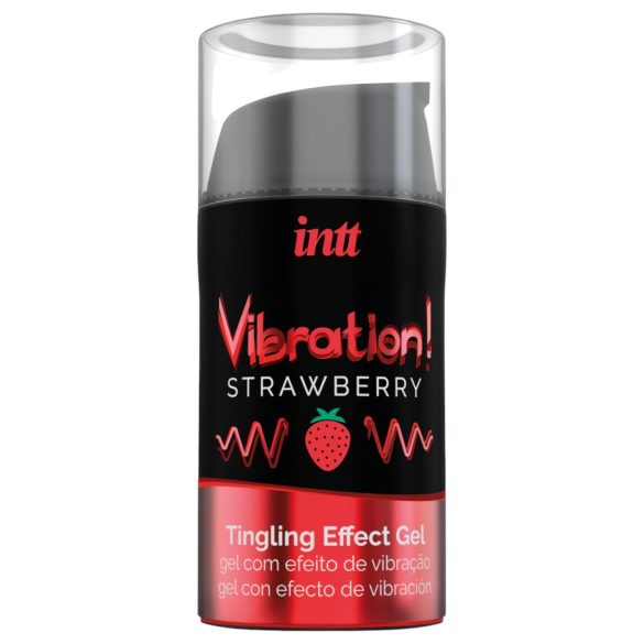 Intt Vibration! - flydende vibrator - jordbær - 15ml