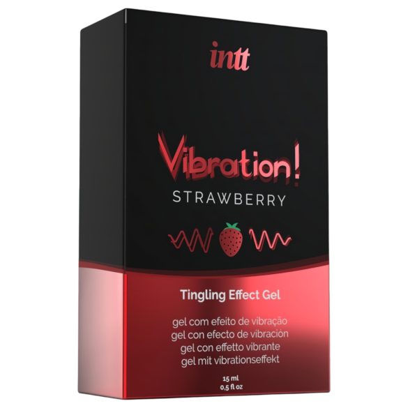Intt Vibration! - flydende vibrator - jordbær - 15ml