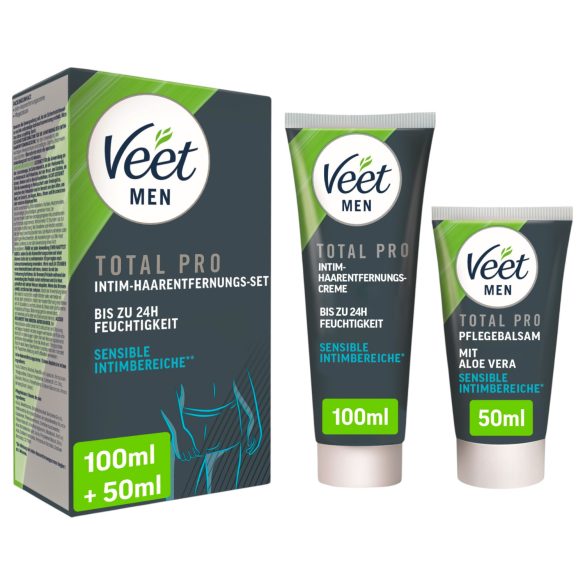 Veet - intim hårfjerningscreme og balsam til mænd (100+50ml)
