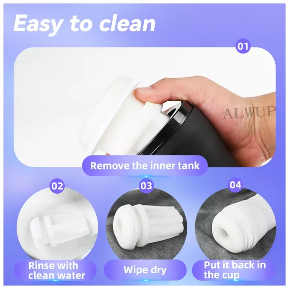 AlvUp - sugende og vibrerende masturbator (sort)