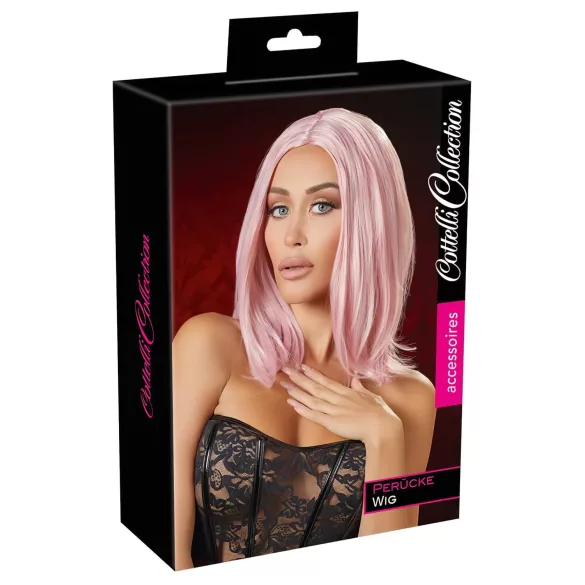 Cottelli - paryk bob halvlang - pink