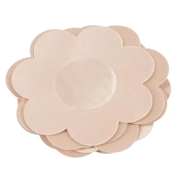 Cottelli - brystvortedækkere - blomst form - hudfarvet (12 stk)