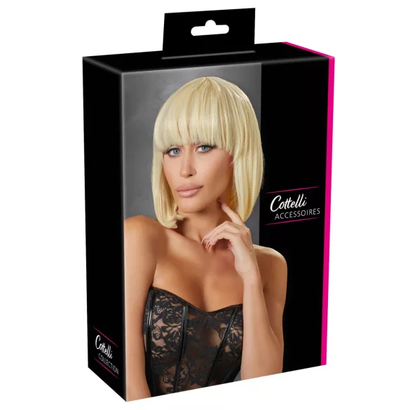 Cottelli - bob paryk med pandehår - mellem længde - blond