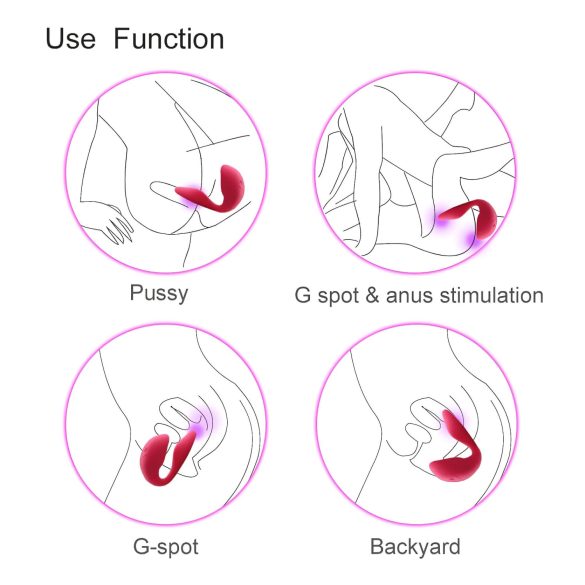 Cotoxo Cupid 2 - parvibrator med fjernbetjening - rød
