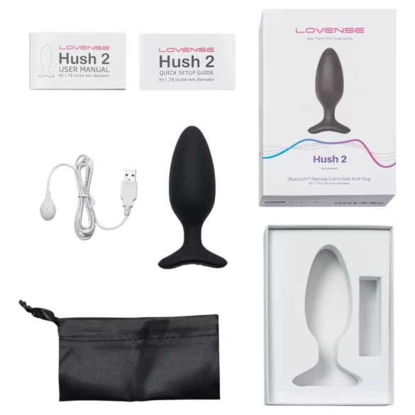Lovense Hush 2 M - App-styret analvibrator (45 mm, sort)