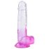 Sunfo - sugekop dildo med tekstur - 22 cm (gennemsigtig-lilla)