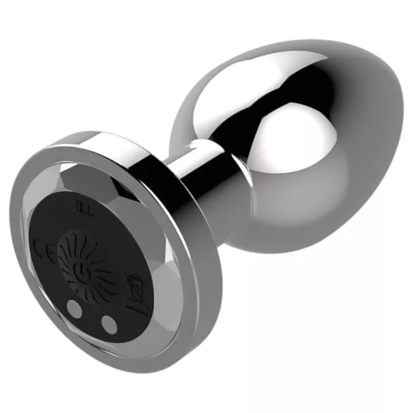 Sunfo - anal vibrator med fjernbetjening - genopladelig - sølv