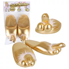 Penis-tøfler (guld)