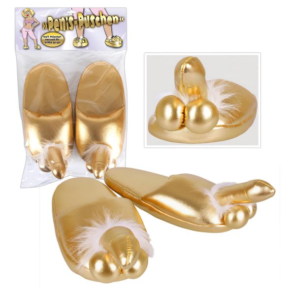 Penis tøfler - guld