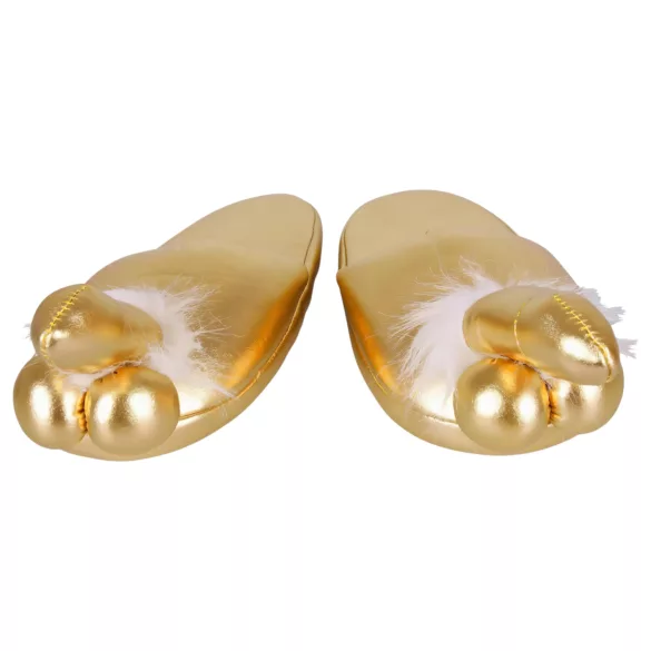 Penis-tøfler (guld)