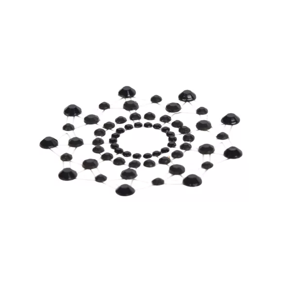 Glimmer diamanter - brystvortedekoration - sort