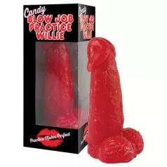 Kæmpe slik i form af en penis - jordbær (285 g)