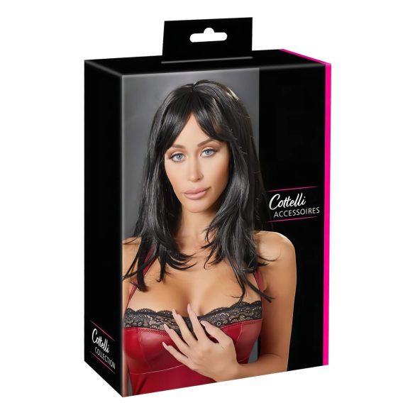 Cottelli - lang sort paryk