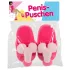 Plys - hjemmesko - penisformet - rosa