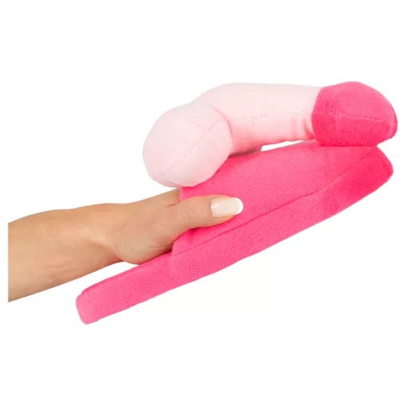 Plys - hjemmesko - penisformet - rosa